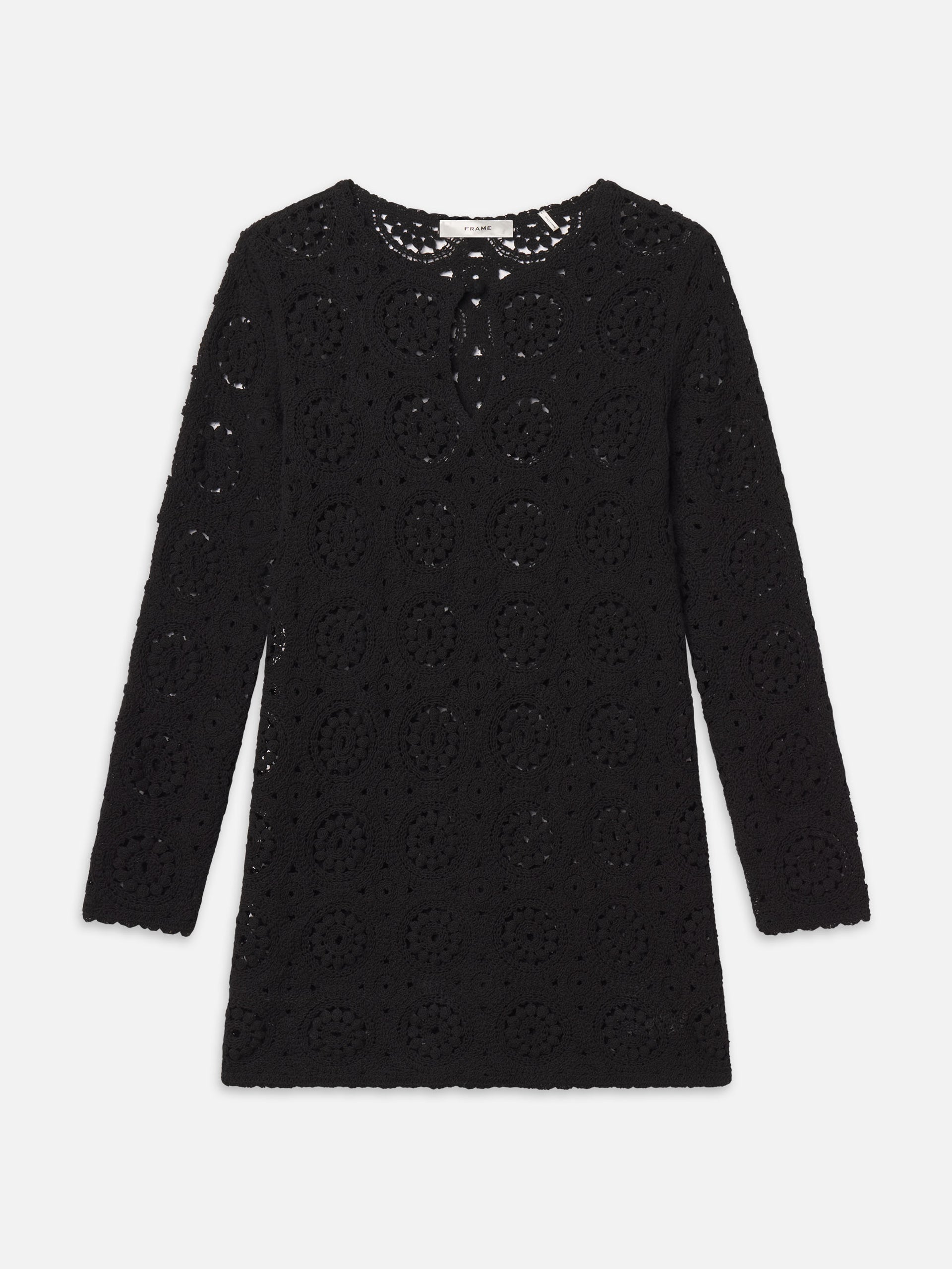 The Crochet Keyhole Dress -- Black