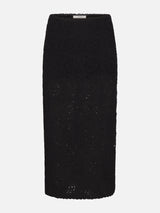 The Crochet Midi Skirt -- Black