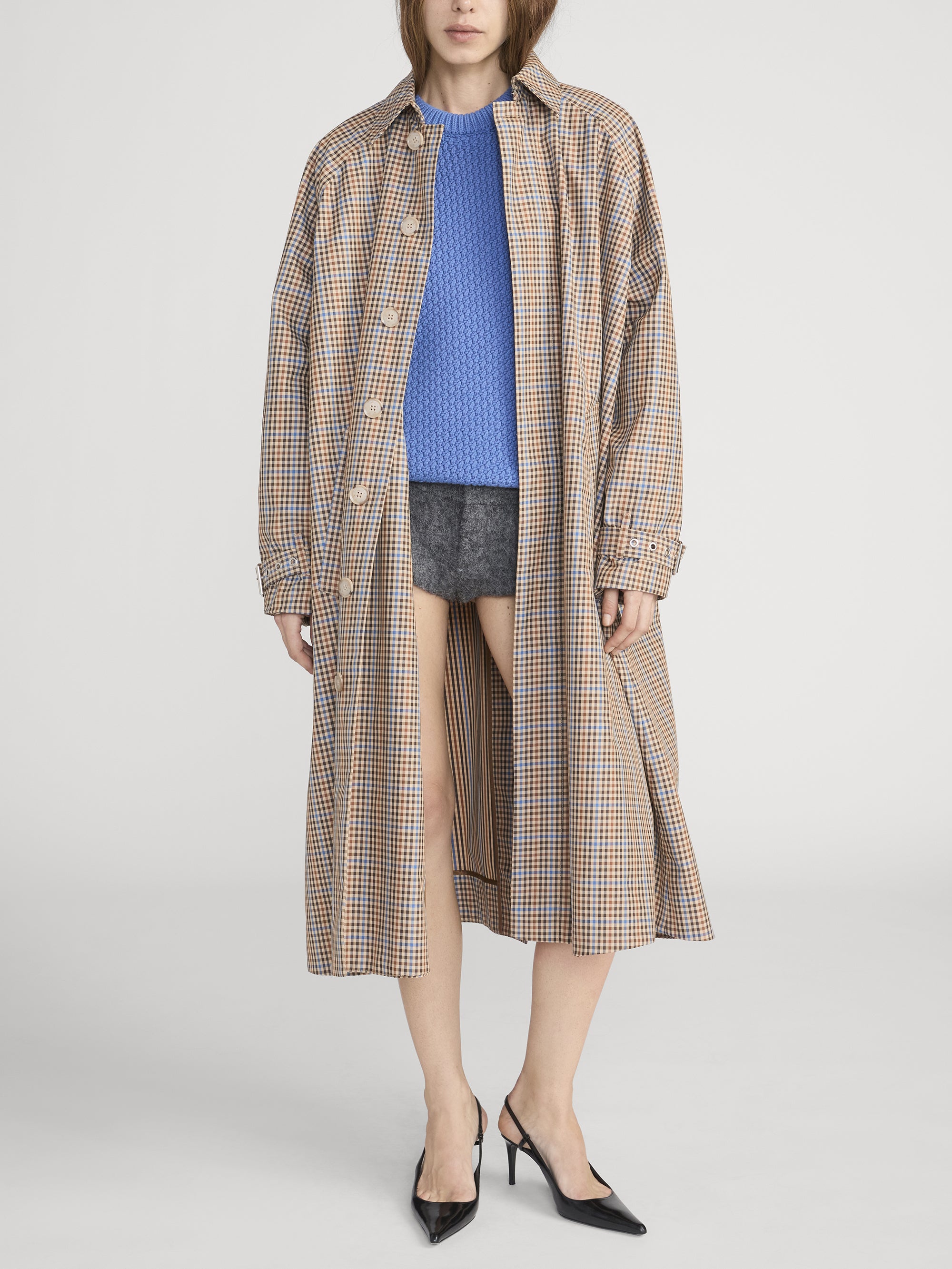 THE PLAID MAC COAT MOCHA CHECK