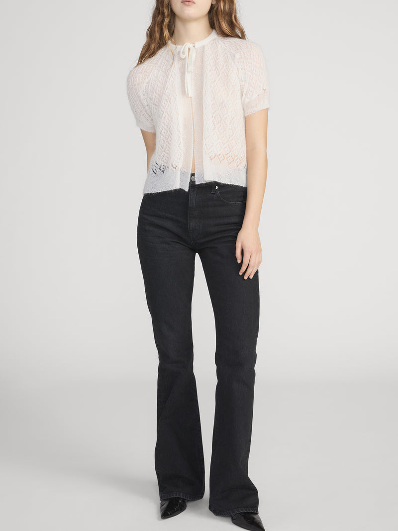 The Delicate Tie Sweater -- Cream