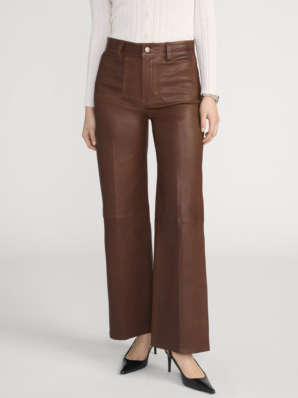 Le Slim Palazzo Modernist Pocket Leather -- Cedar