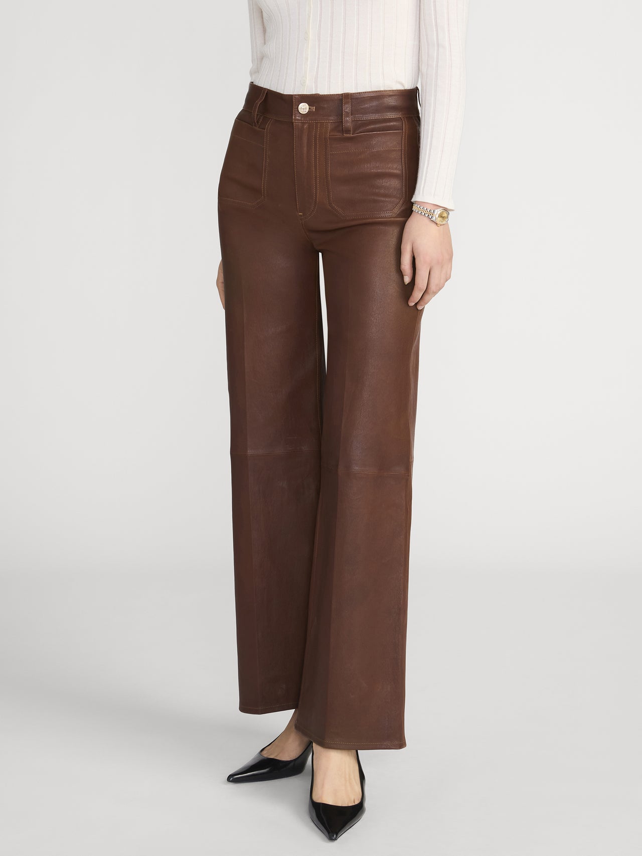 Le Slim Palazzo Modernist Pocket Leather -- Cedar