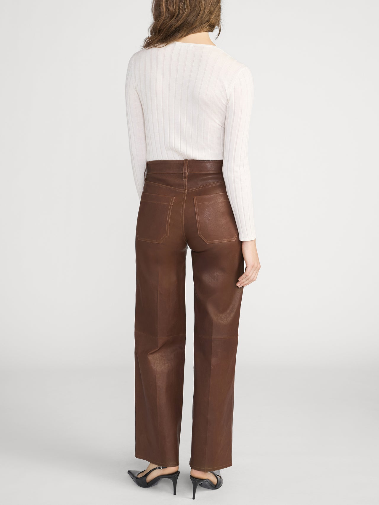 Le Slim Palazzo Modernist Pocket Leather -- Cedar