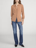 The Cashmere Collared Cardi -- Light Camel