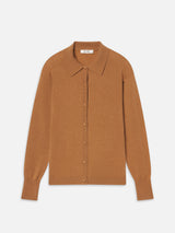 The Cashmere Collared Cardi -- Light Camel