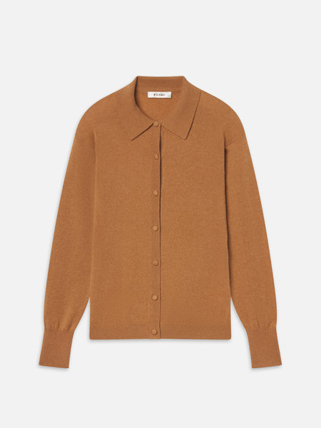 caramel Britishcollection カーディガン THE CASHMERE COLLARED CARDI LIGHT CAMEL