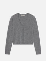 The Cashmere V Cardi -- Heather Grey