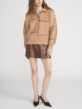 The Leather Stitch Sweater -- Camel
