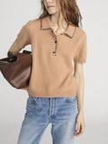 The Leather Stitch Polo -- Camel