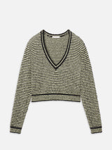 The Eyelash V Sweater -- Soft Lime