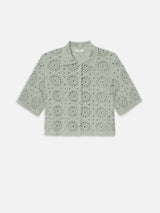The Crochet Boxy Top -- Mint