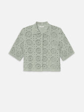 The Crochet Boxy Top -- Mint