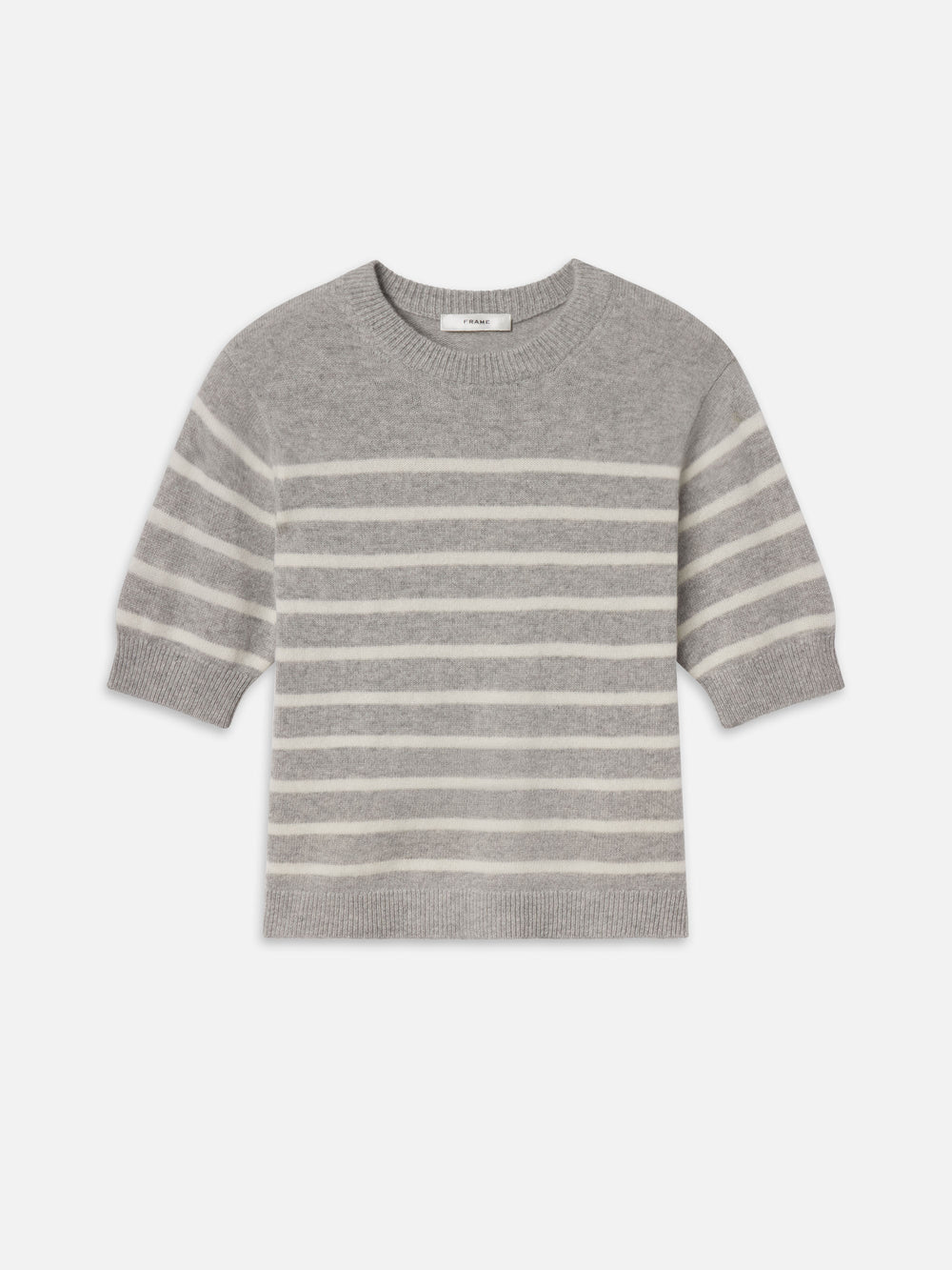 The Cashmere Easy Crew -- Grey Multi