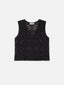 The Crochet Tassel Popover Top -- Black