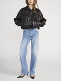The Leather Bubble Jacket -- Black