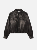 The Leather Bubble Jacket -- Black