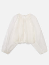 The Sheer Balloon Blouse -- Cream