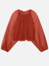 The Sheer Balloon Blouse -- Paprika