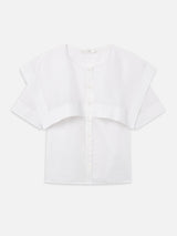 The Sleek Cape Shirt -- White