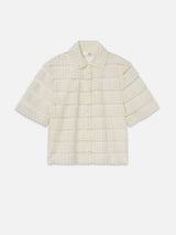 The Lattice Crochet Blouse -- Cream