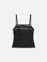 The Lattice Crochet Cami -- Black