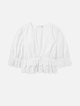 The Solstice Eyelet Blouse -- White