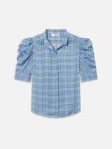 The Gillian Top -- Sky Blue Multi
