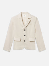The Striped Smart Blazer -- Ecru Multi