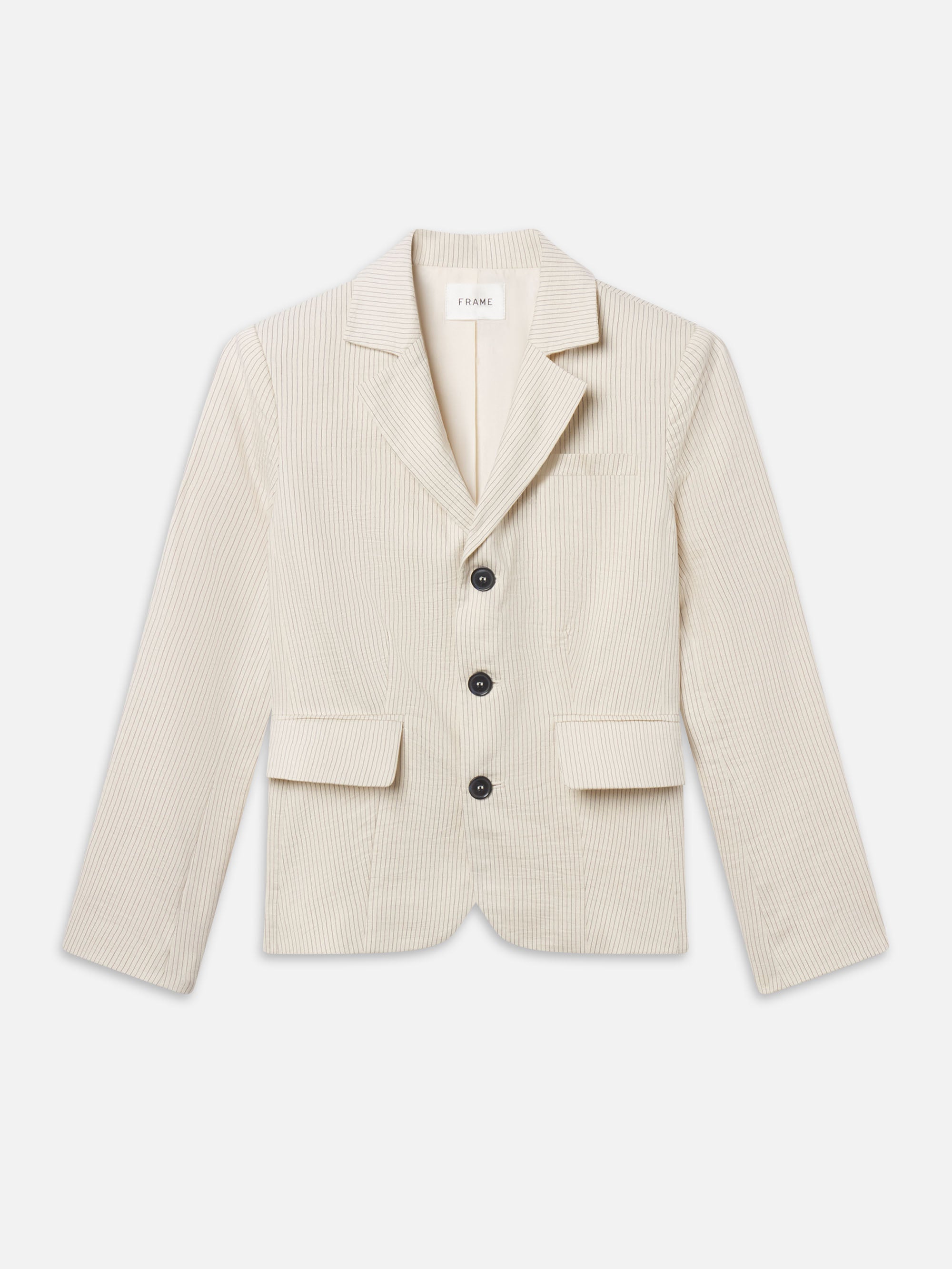 The Striped Smart Blazer -- Ecru Multi