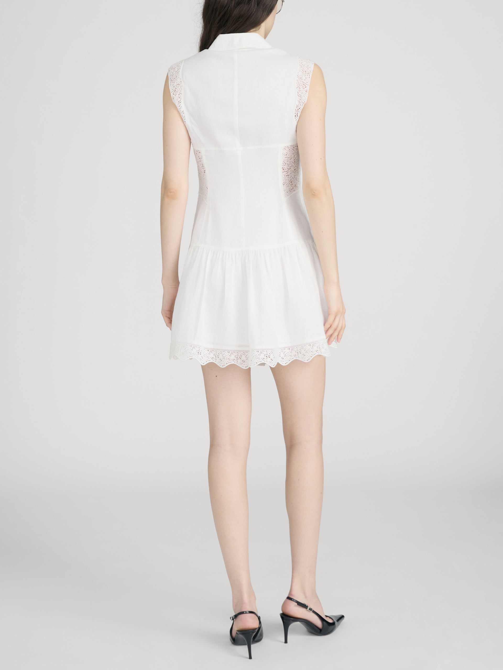 Dress on model back 