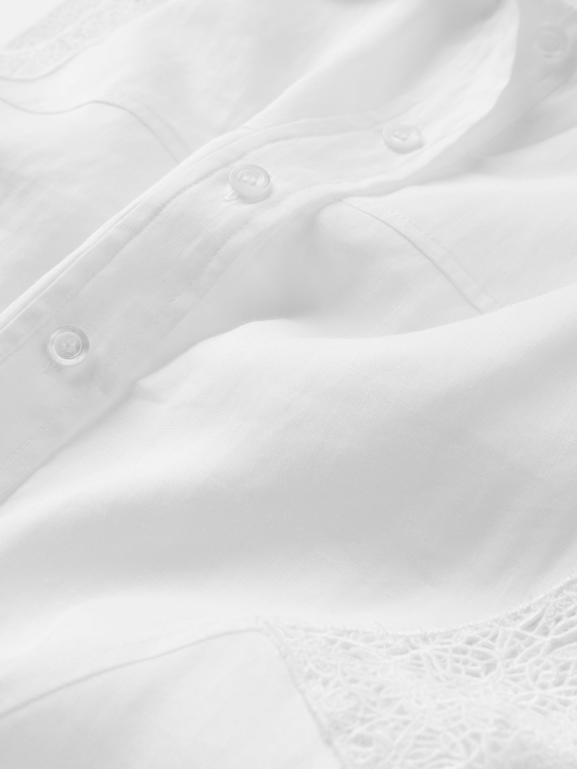 The Embroidered Day Dress -- White