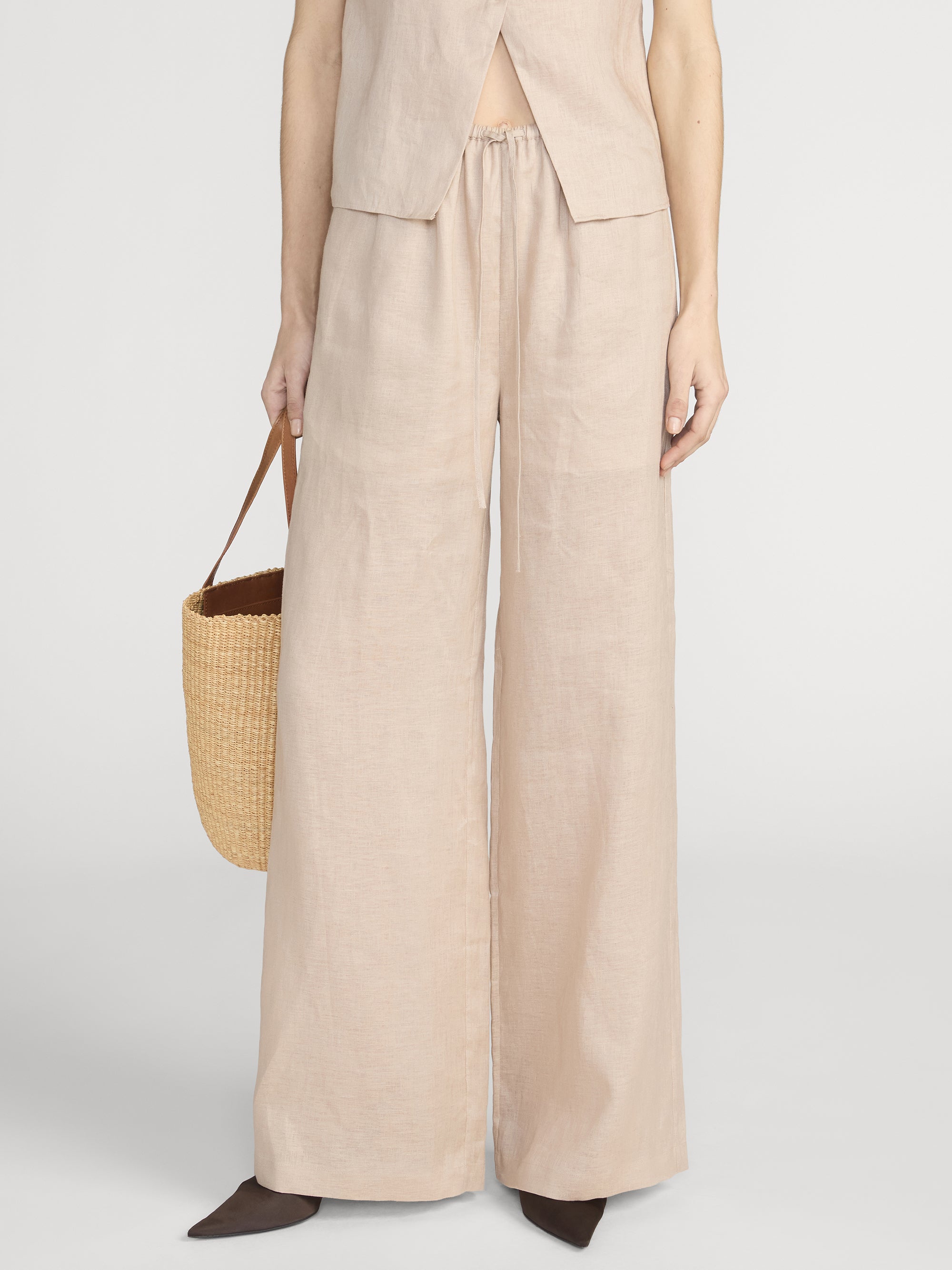 The Linen Lounge Pant -- Flax