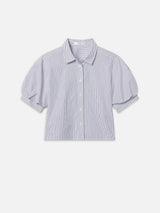 The Billow Sleeve Shirt -- Navy Stripe