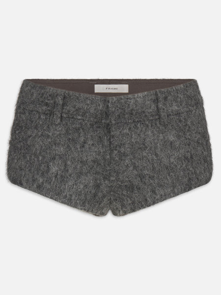 THE WOOL MICRO SHORT DARK HEATHER GREY
