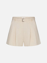 The Striped Short -- Ecru Multi
