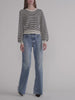 The Striped Knit Sweater in Cream Multi -- Fit Video