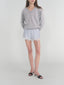 The Stripe Lace Lounge Short -- Chambray Multi