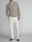 Long Sleeve Polo Sweater -- Warm Grey