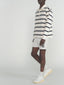 Striped Half-Zip Sweatshirt -- Navy Stripe