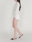 The Paisley Eyelet Short -- White