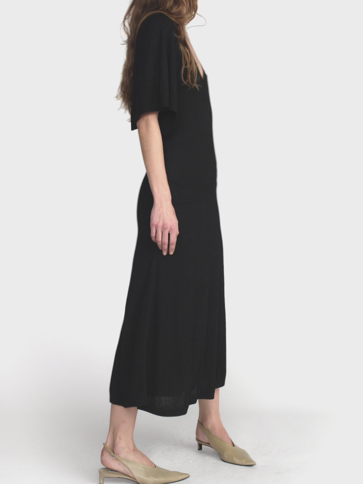 The Flounce Dress -- Black