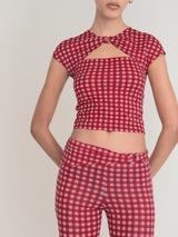 The Casino Top -- Red Check