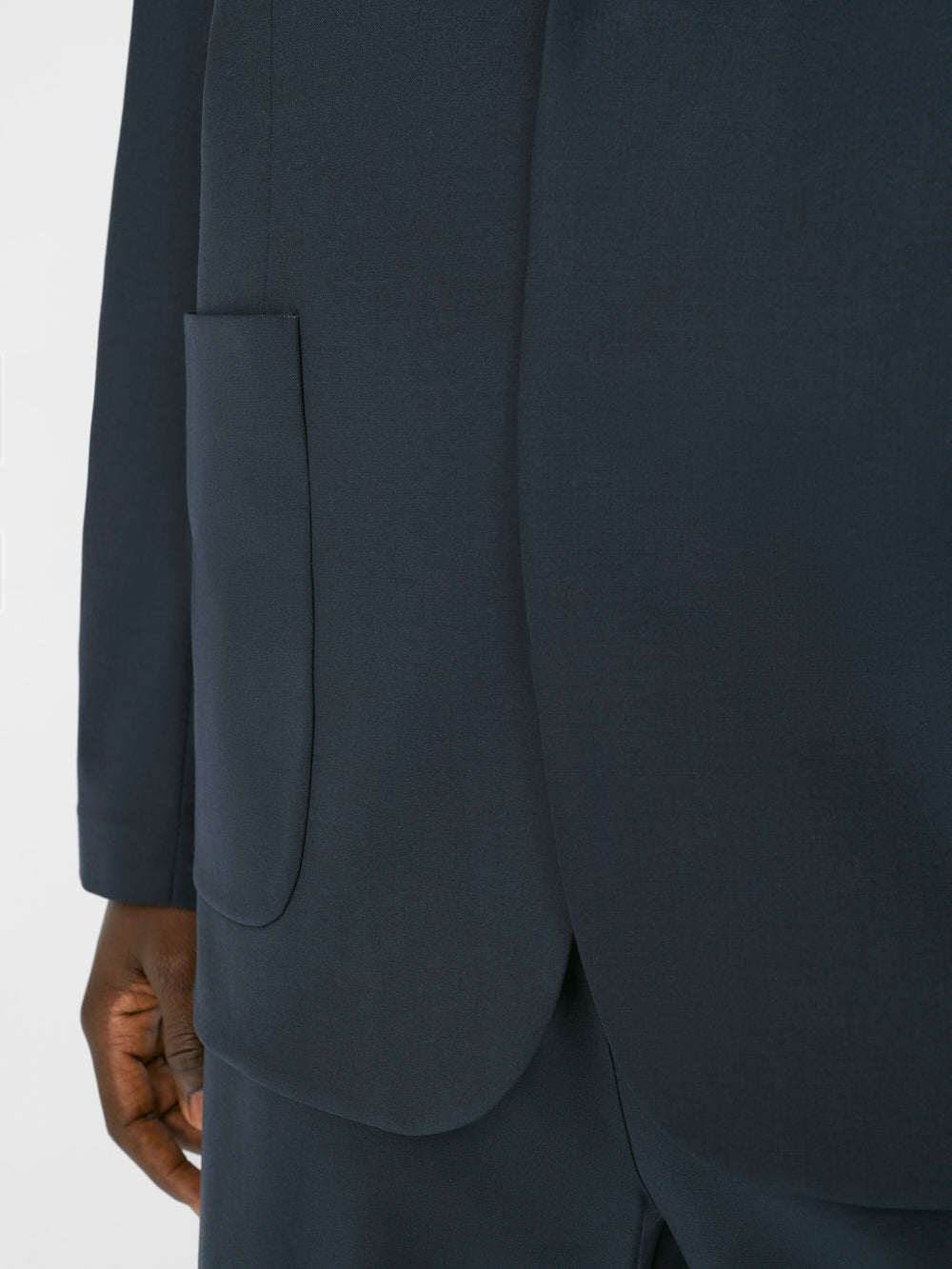 Unstructured Wool Blazer -- Dark Navy – FRAME