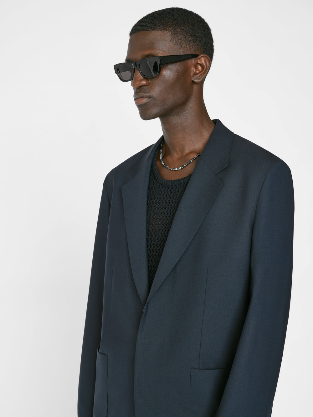 Unstructured Wool Blazer -- Dark Navy – FRAME